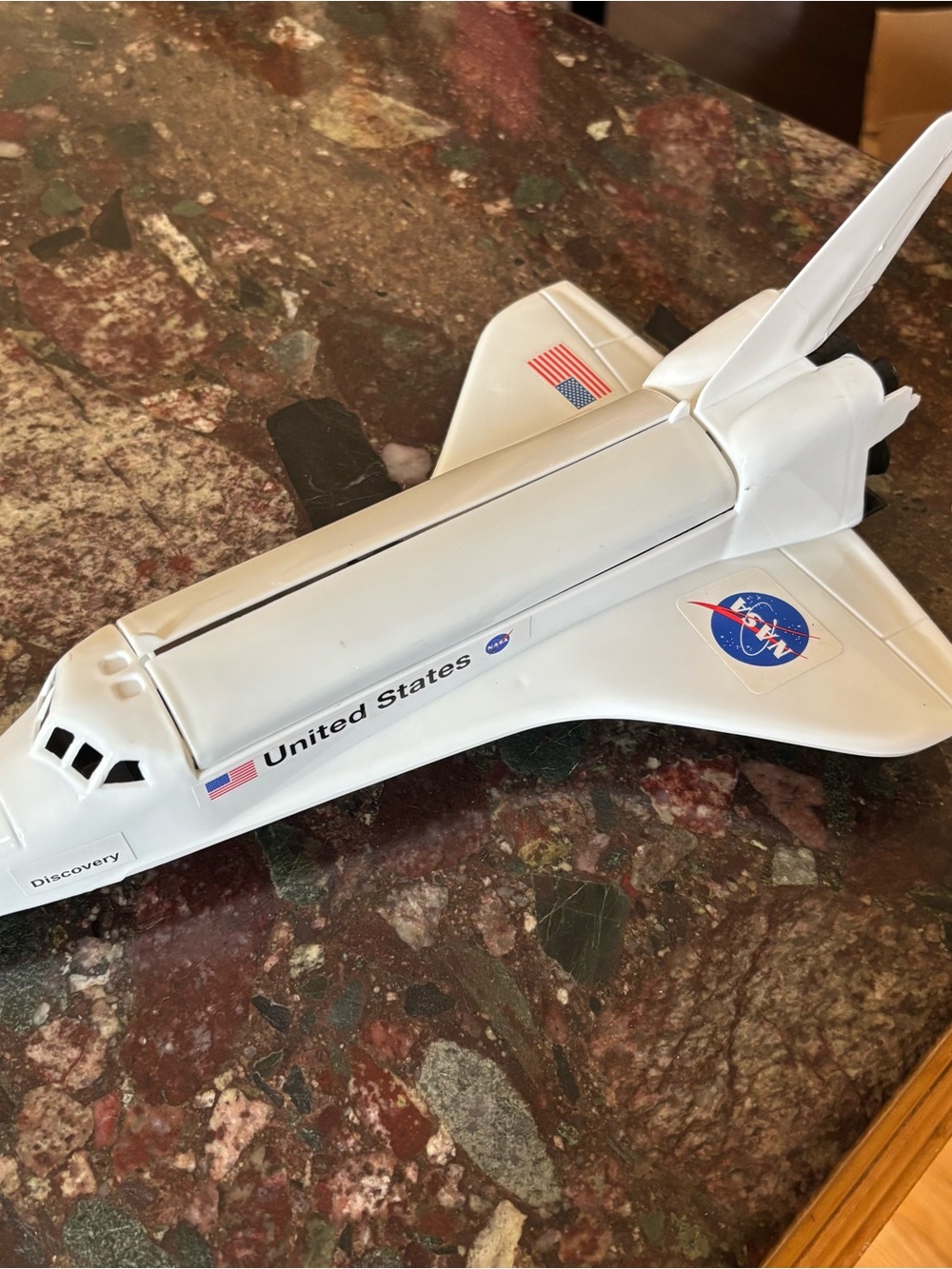 NASA-Inspired White Space Shuttle Toy - Kids Space Vehicle